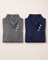 Charcoal Gray + Navy Blue (2-Pack)
