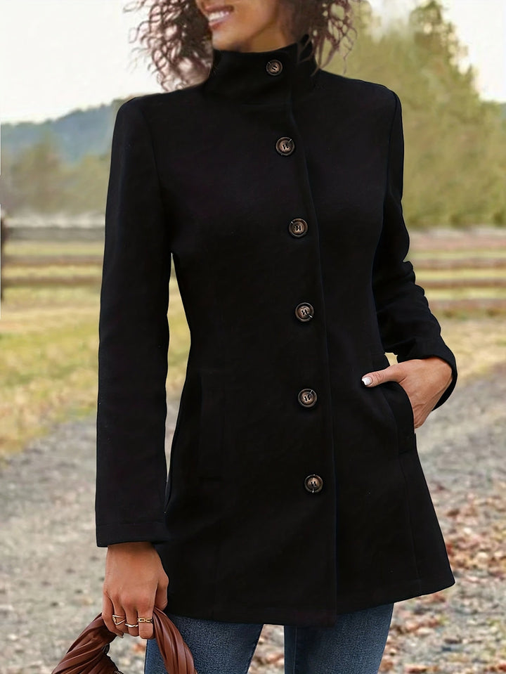 Women's Belted Coat, Mid Length Waist Cinching Winter Overcoat