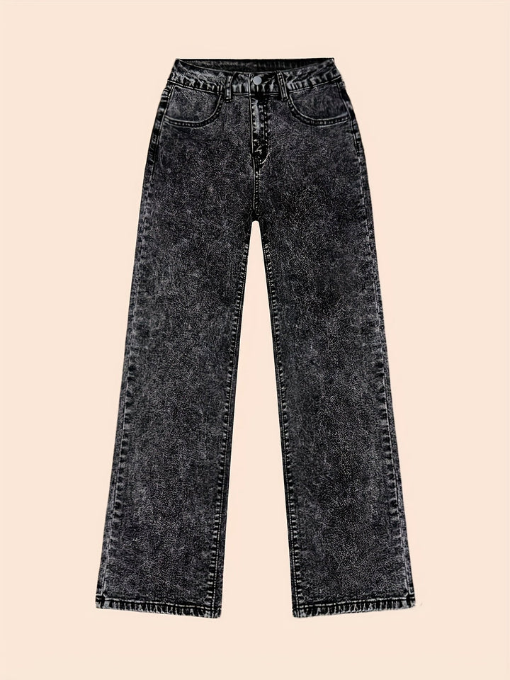 Women's Wide Leg Jeans, High Waisted Relaxed Fit Denim Trousers