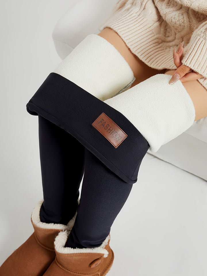 Women's Fleece Lined Leggings, High Waisted Warm Winter Tights