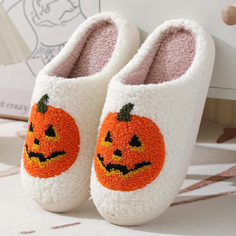 Midnight Bat Pumpkin Halloween Slippers | Unisex