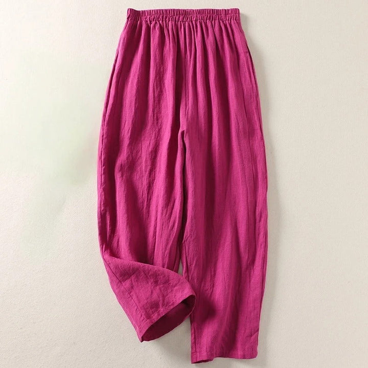 Amalia™ — Flowy cotton and linen trousers