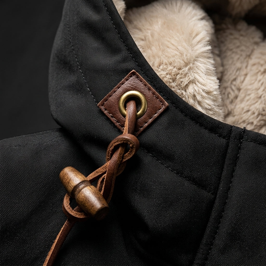 Women's Longline Parka with Drawstring Waist and Lined Hood, view 3