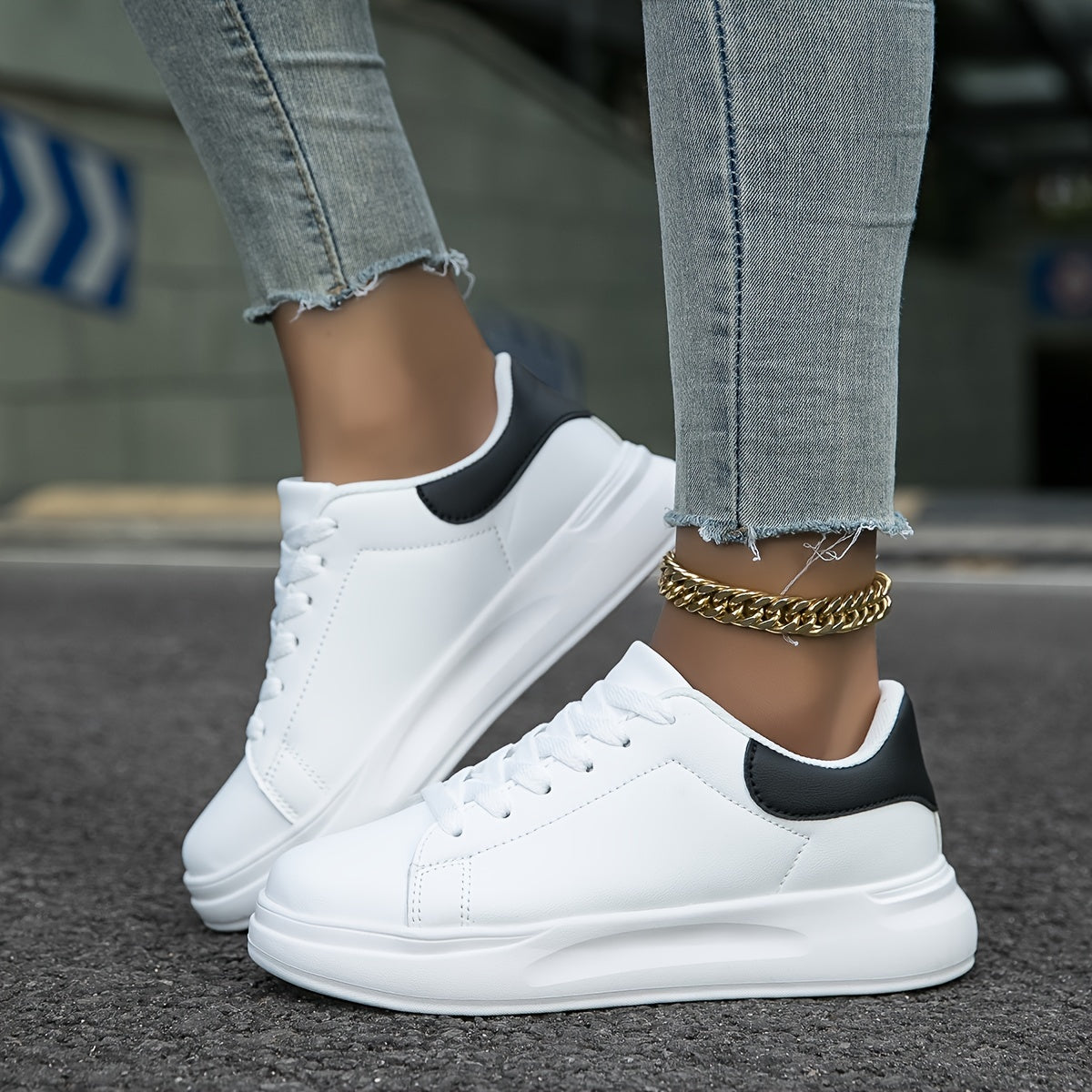 Women's Breathable Mesh Lace-Up Sneakers with Memory Foam Insole, view 8
