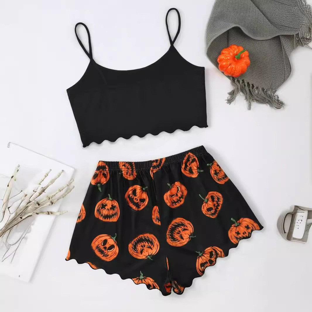 Pumpkin Patch Halloween Pajamas for Women | Cami & Shorts Set