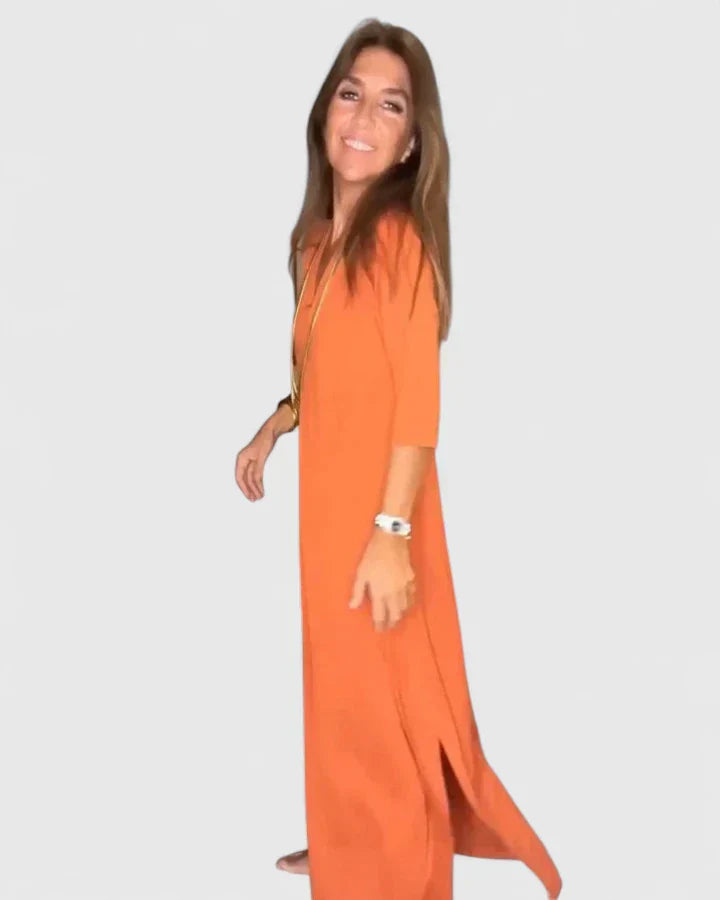 Women's Fluid-Cut Lightweight Midi Summer Dress, view 2