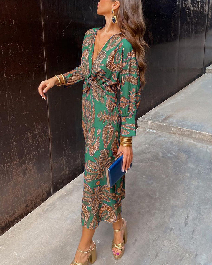 ISADORA™ – ELEGANT MIDI DRESS WITH TIMELESS CHARM AND IMAGINATIVE PATTERN