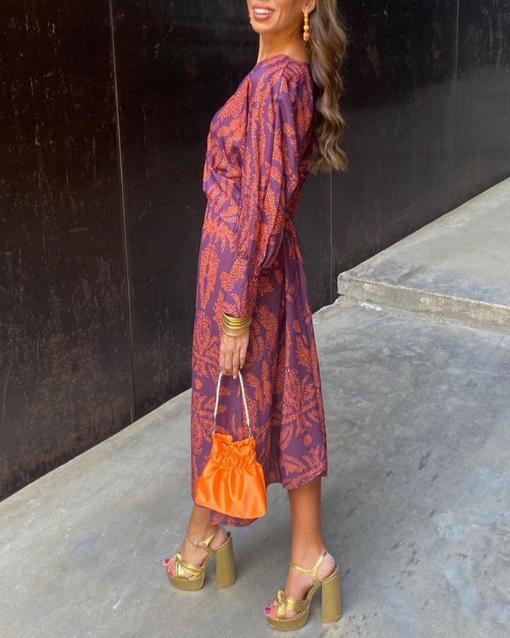 ISADORA™ – ELEGANT MIDI DRESS WITH TIMELESS CHARM AND IMAGINATIVE PATTERN