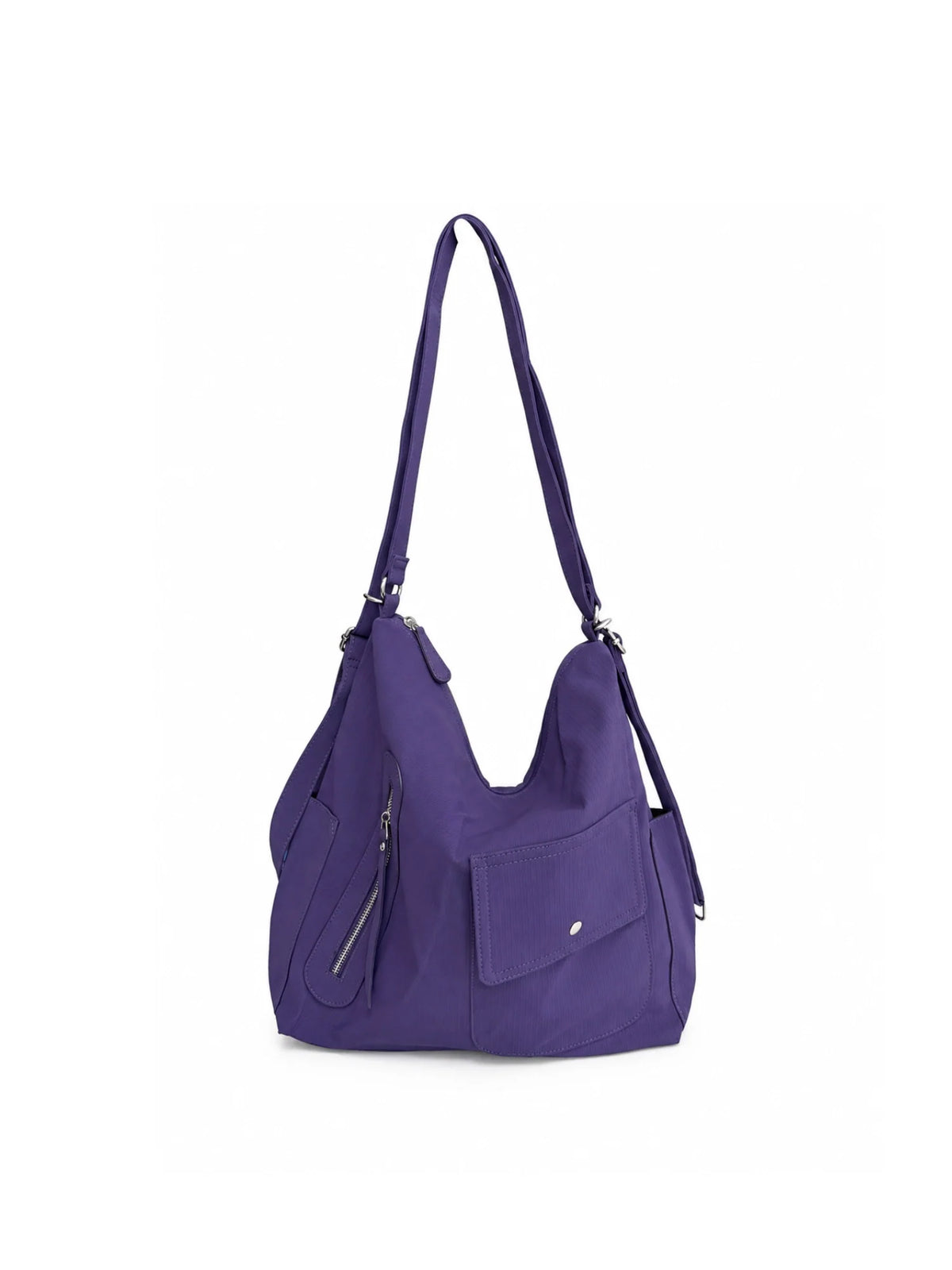 Women's Convertible Shoulder Bag, Crossbody Backpack Purse — purple, product front