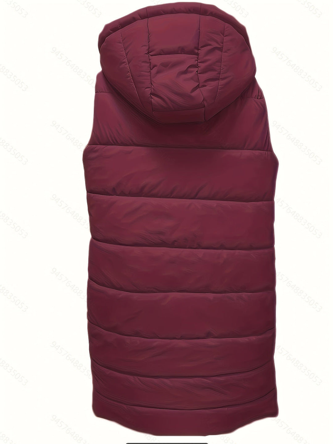 Women's Padded Vest, Longline Hooded Sleeveless Puffer Gilet