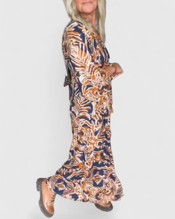 Women's Lightweight Printed A-Line Maxi Dress, view 4