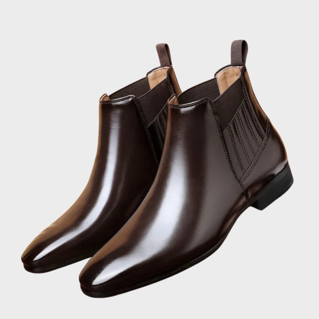 Women's Pointed Toe Slip-On Chelsea Ankle Boots with Pull Tab, view 7