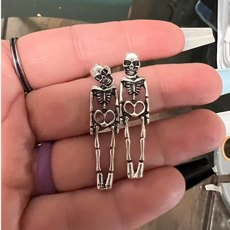 Miss Spooky Skeleton Halloween Earrings for Women