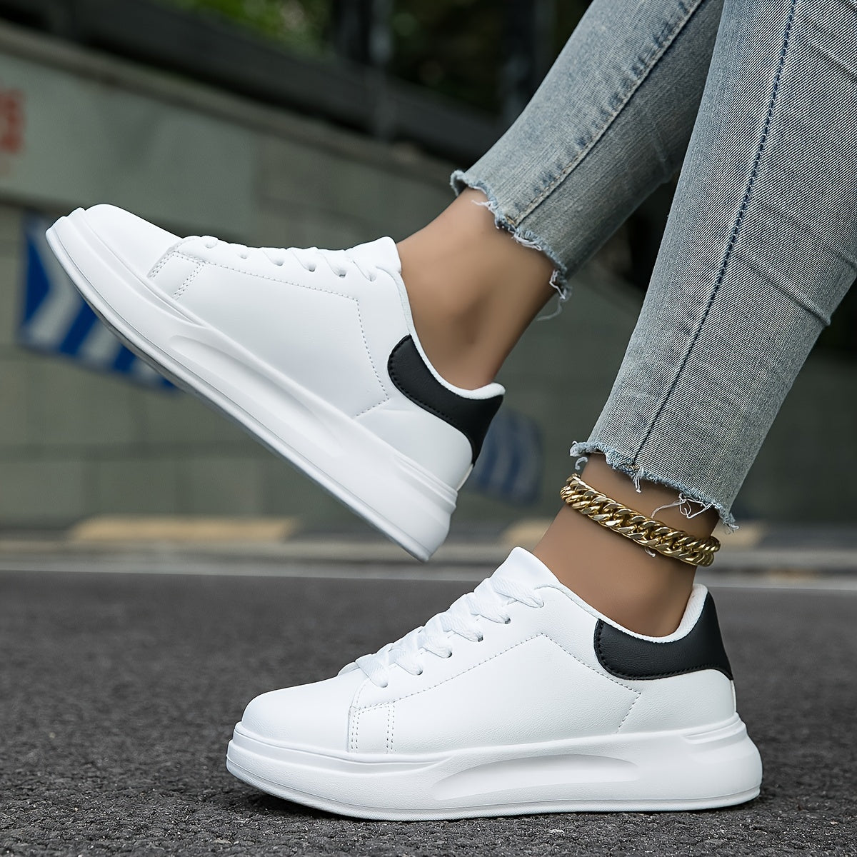 Women's Breathable Mesh Lace-Up Sneakers with Memory Foam Insole, view 6
