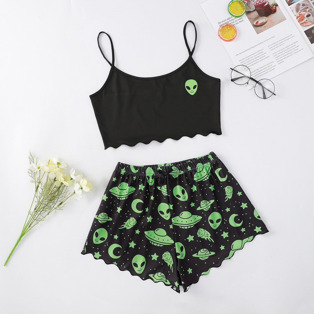 Pumpkin Patch Halloween Pajamas for Women | Cami & Shorts Set