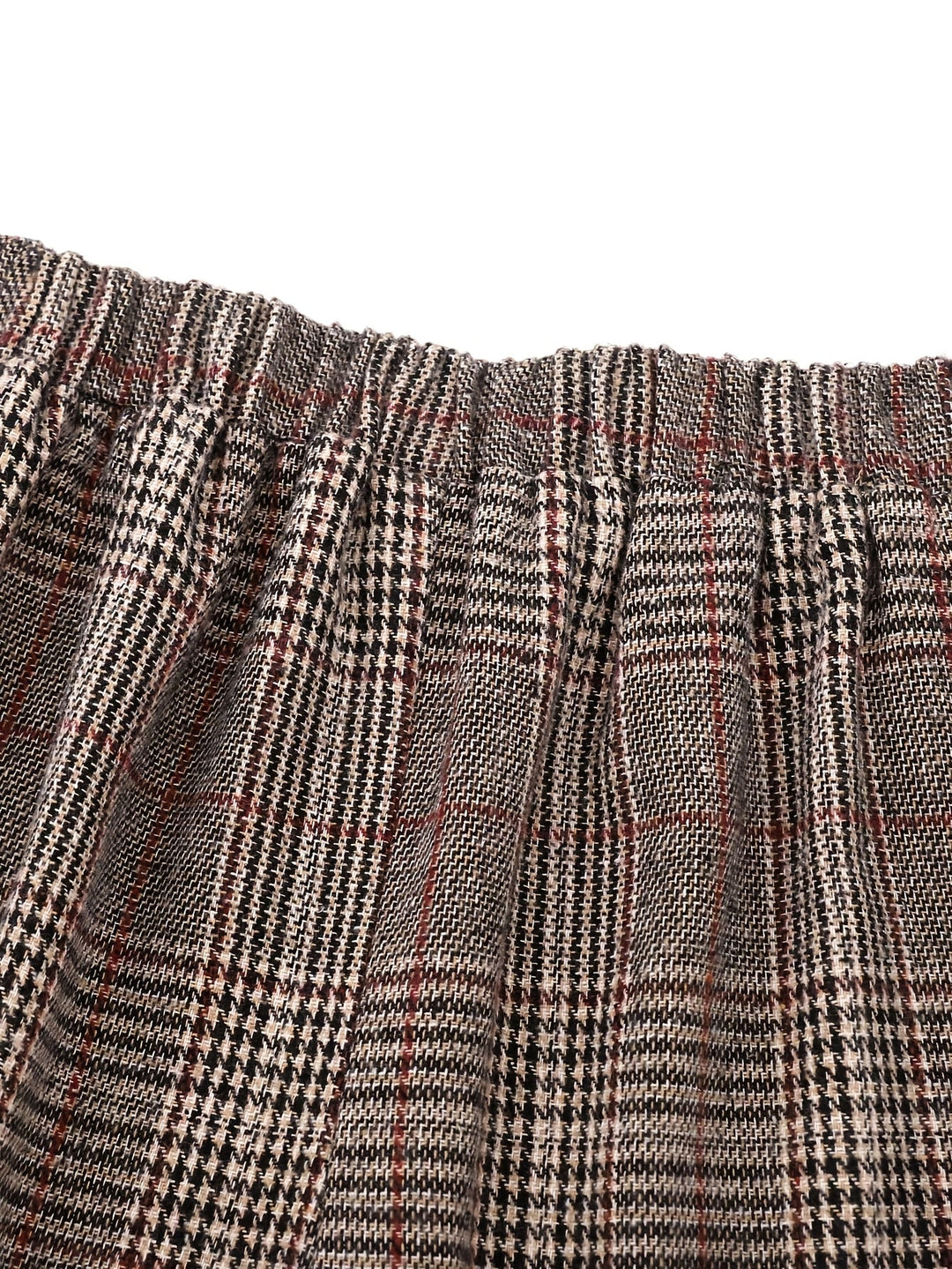 Women's Plaid Trousers, Wide Leg Checked High Waist Pants