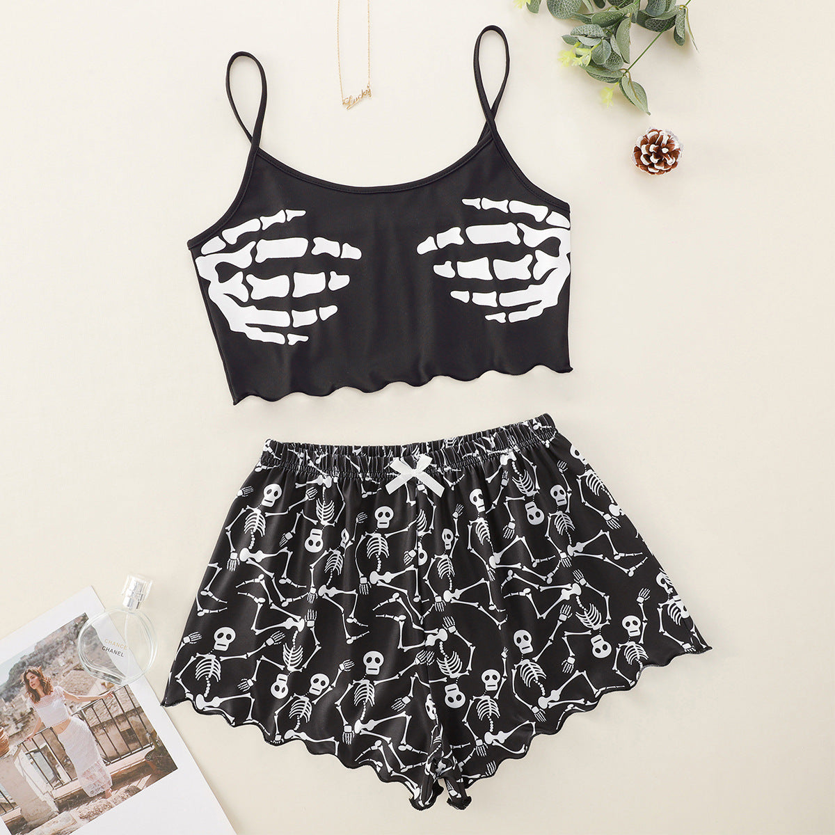 Pumpkin Patch Halloween Pajamas for Women | Cami & Shorts Set
