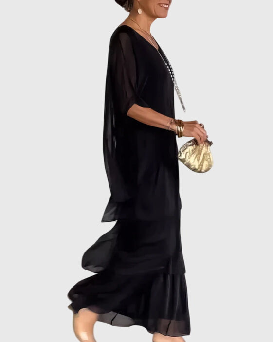 Women's Lightweight Flowy Full-Length Maxi Dress, view 3