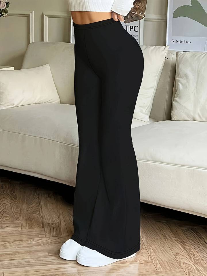 Women's Flared Trousers, High Waisted Bootcut Stretch Pants