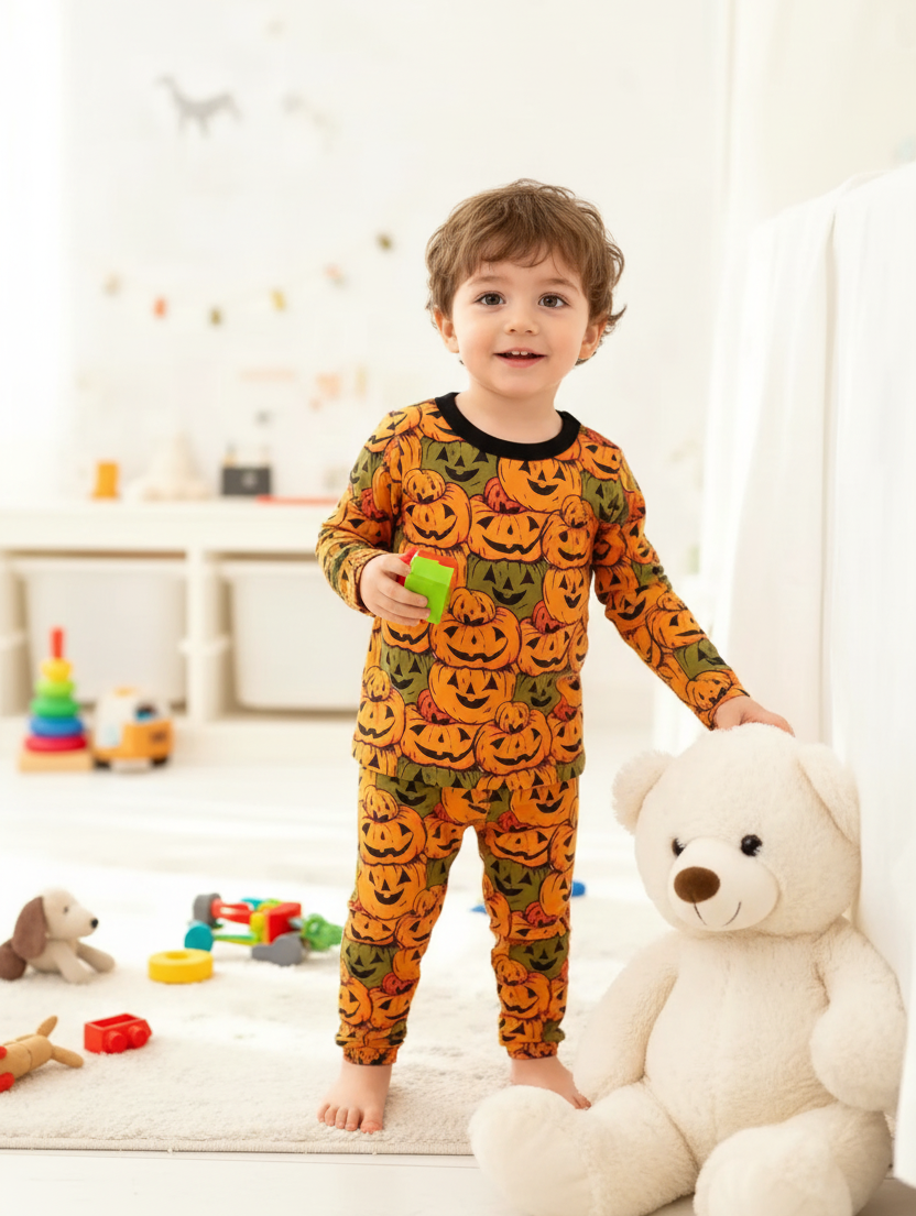 Pumpkin Snuggle Halloween Pajama Set for Kids | Ages 1-8