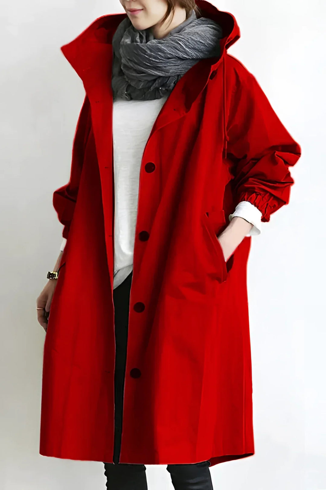 Women's Raincoat, Oversized Hooded Waterproof Rain Jacket