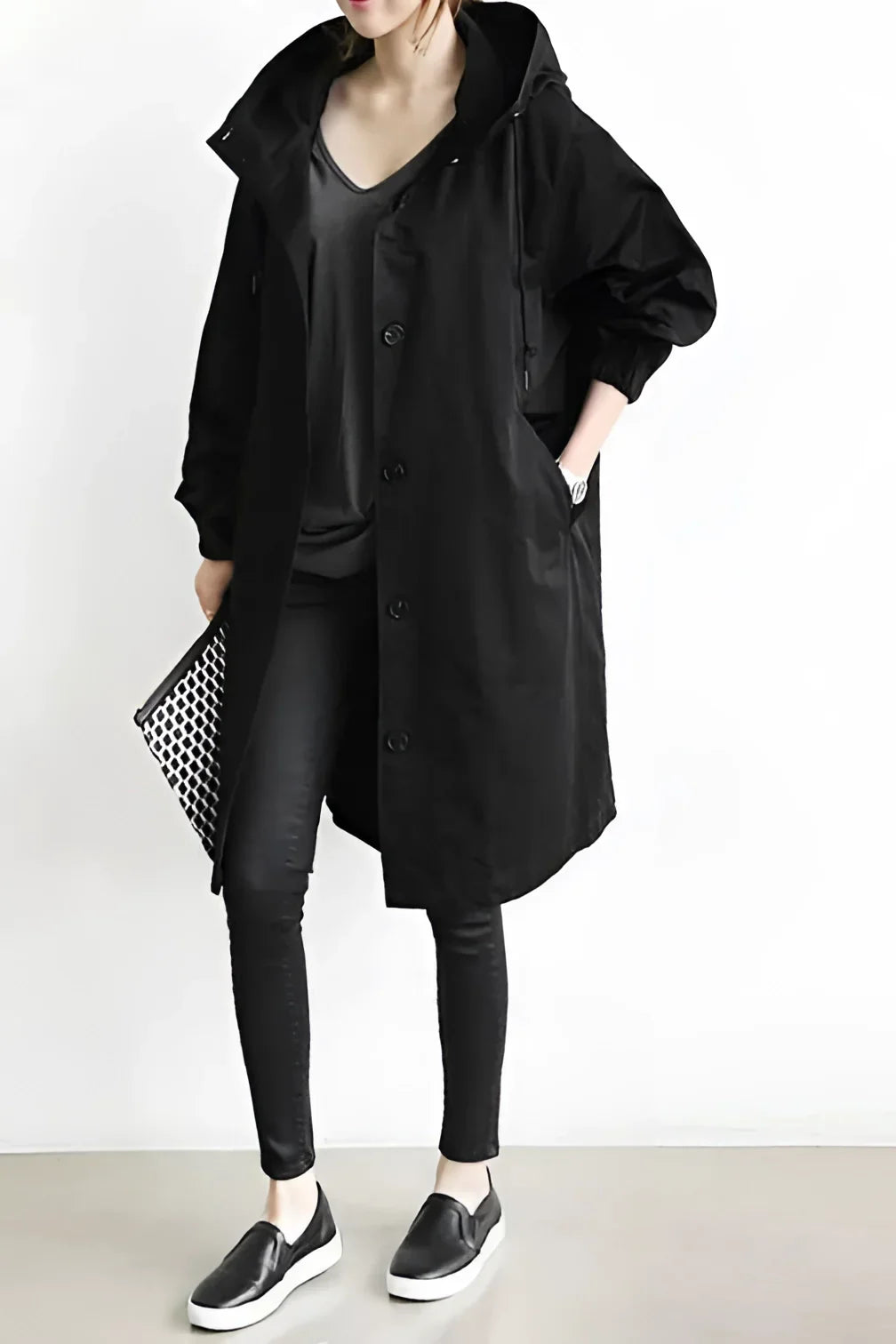 Women's Raincoat, Oversized Hooded Waterproof Rain Jacket