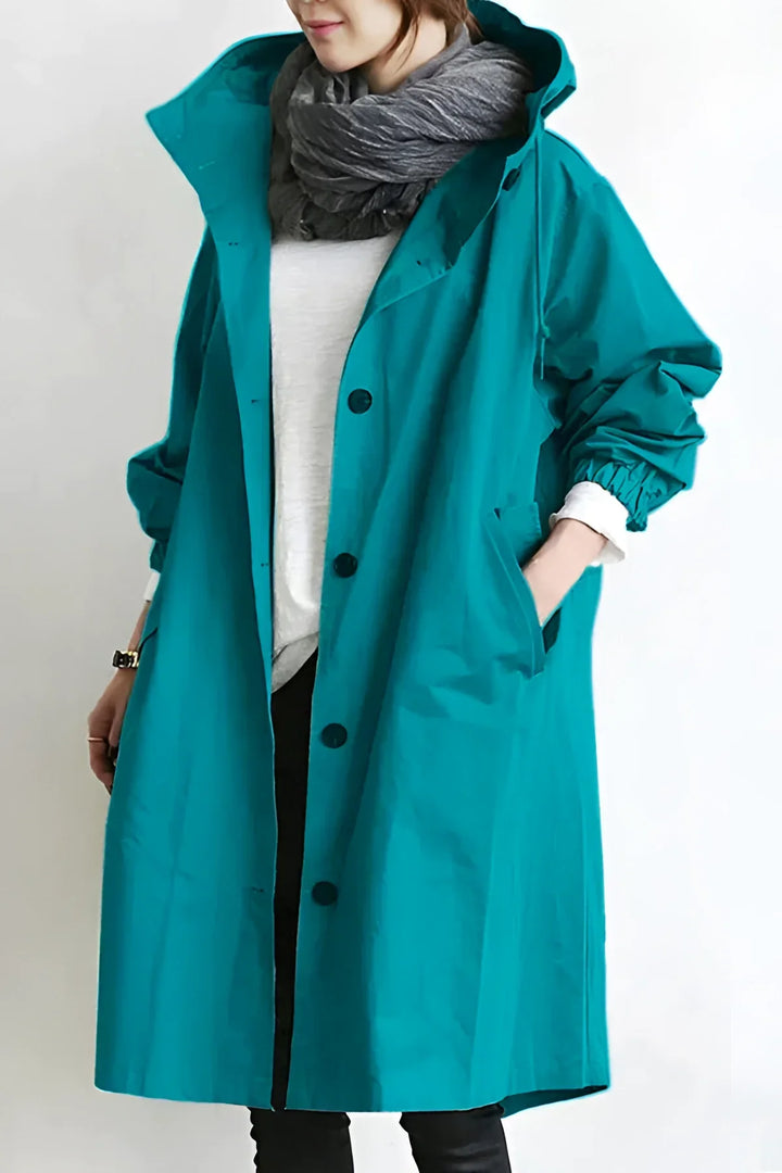 Women's Raincoat, Oversized Hooded Waterproof Rain Jacket