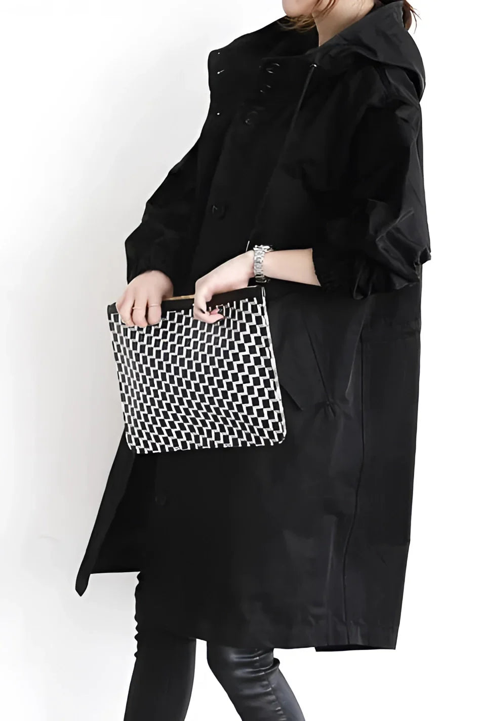 Women's Raincoat, Oversized Hooded Waterproof Rain Jacket
