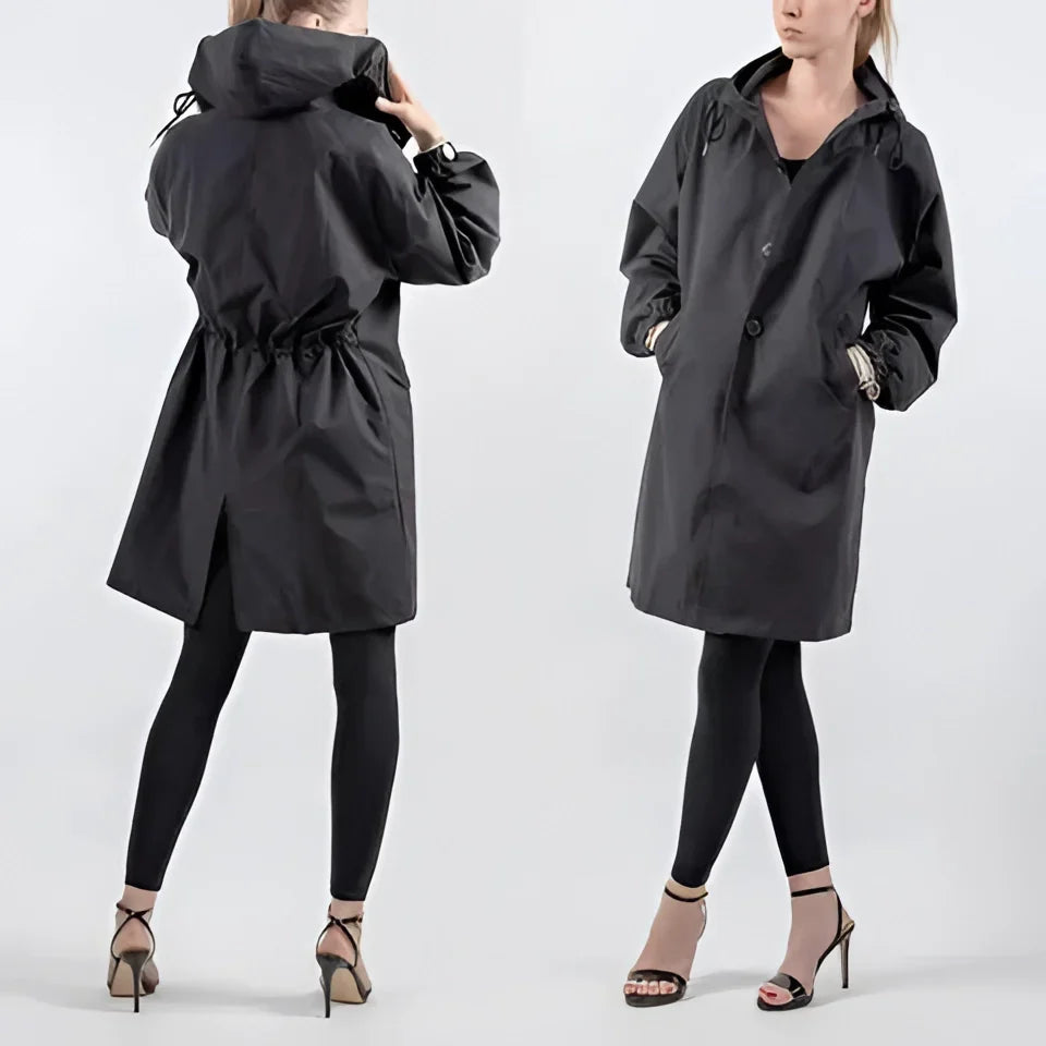 Women's Raincoat, Oversized Hooded Waterproof Rain Jacket