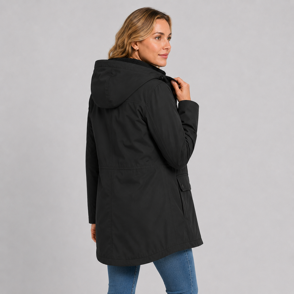 Women's Fleece-Lined Full-Zip Hoodie Jacket, view 7