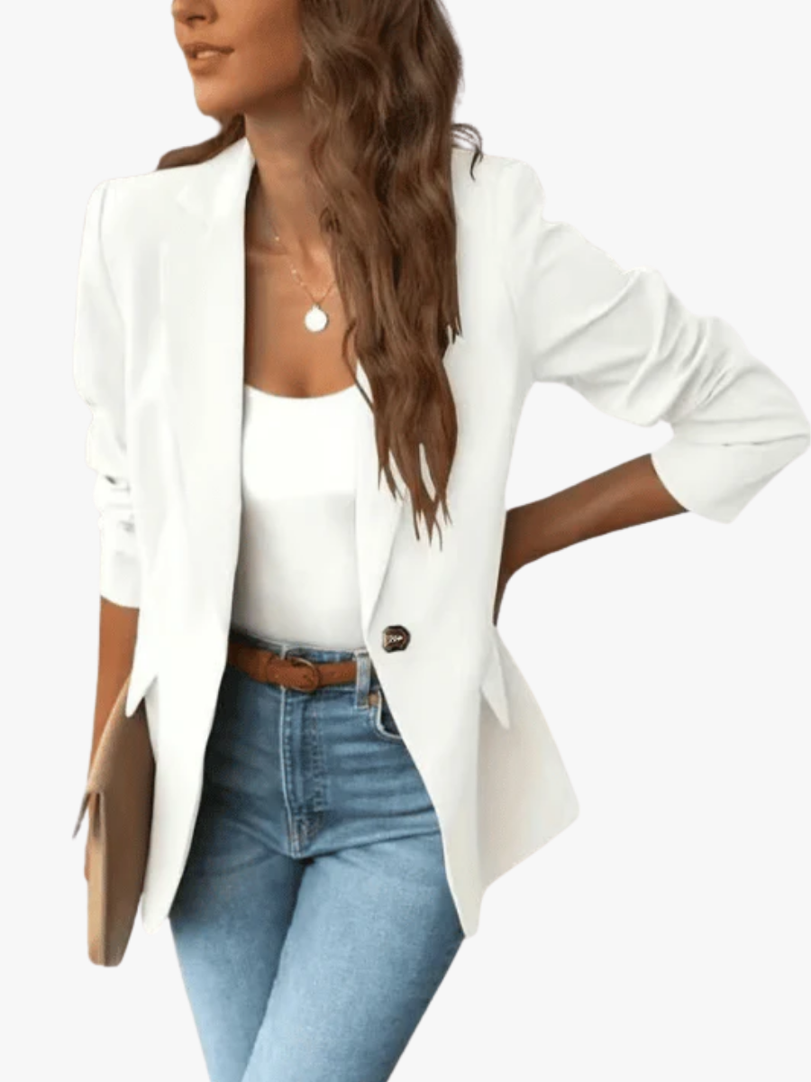 Women's Regular-Fit Tailored Blazer with Discreet Pockets