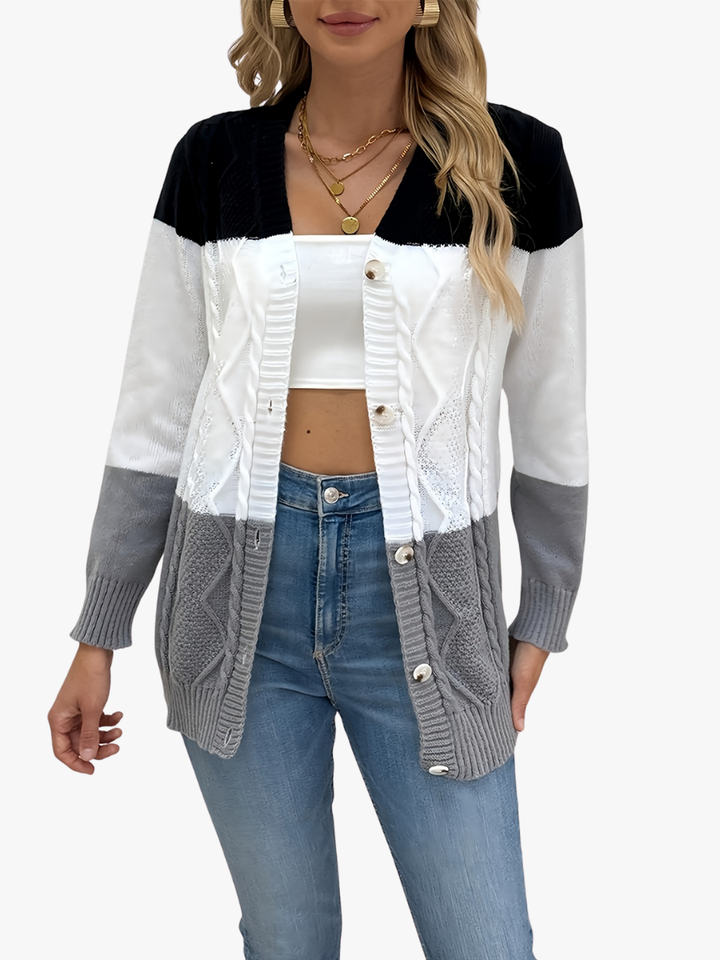 Women's Patchwork Knit Sweater Vest, Collared Sleeveless Knit Top