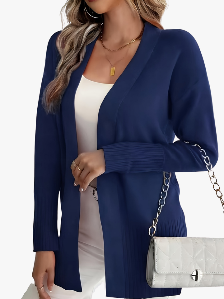 Women's Long V-Neck Cardigan Sweater, Lightweight Longline Knit Duster