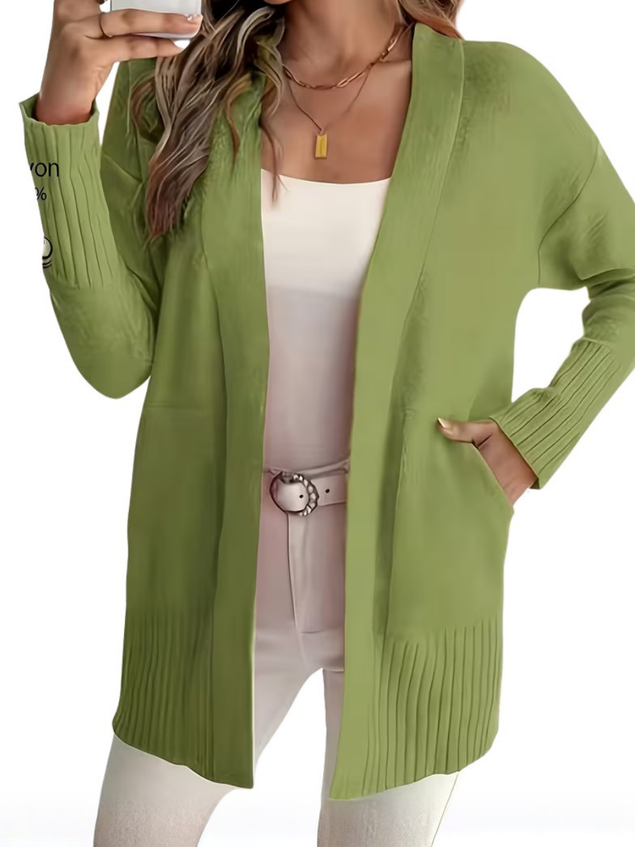 Women's Long V-Neck Cardigan Sweater, Lightweight Longline Knit Duster