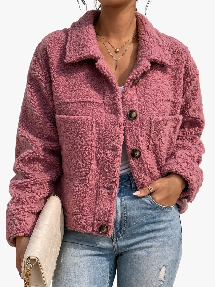 Women's Padded Jacket with Pockets, Lightweight Lined Winter Coat Plus Size