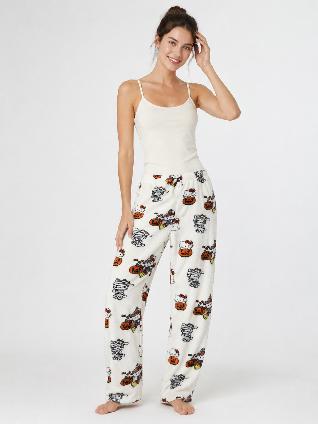 Spooky Kitty Halloween Pajama Pants for Women | Plus Size