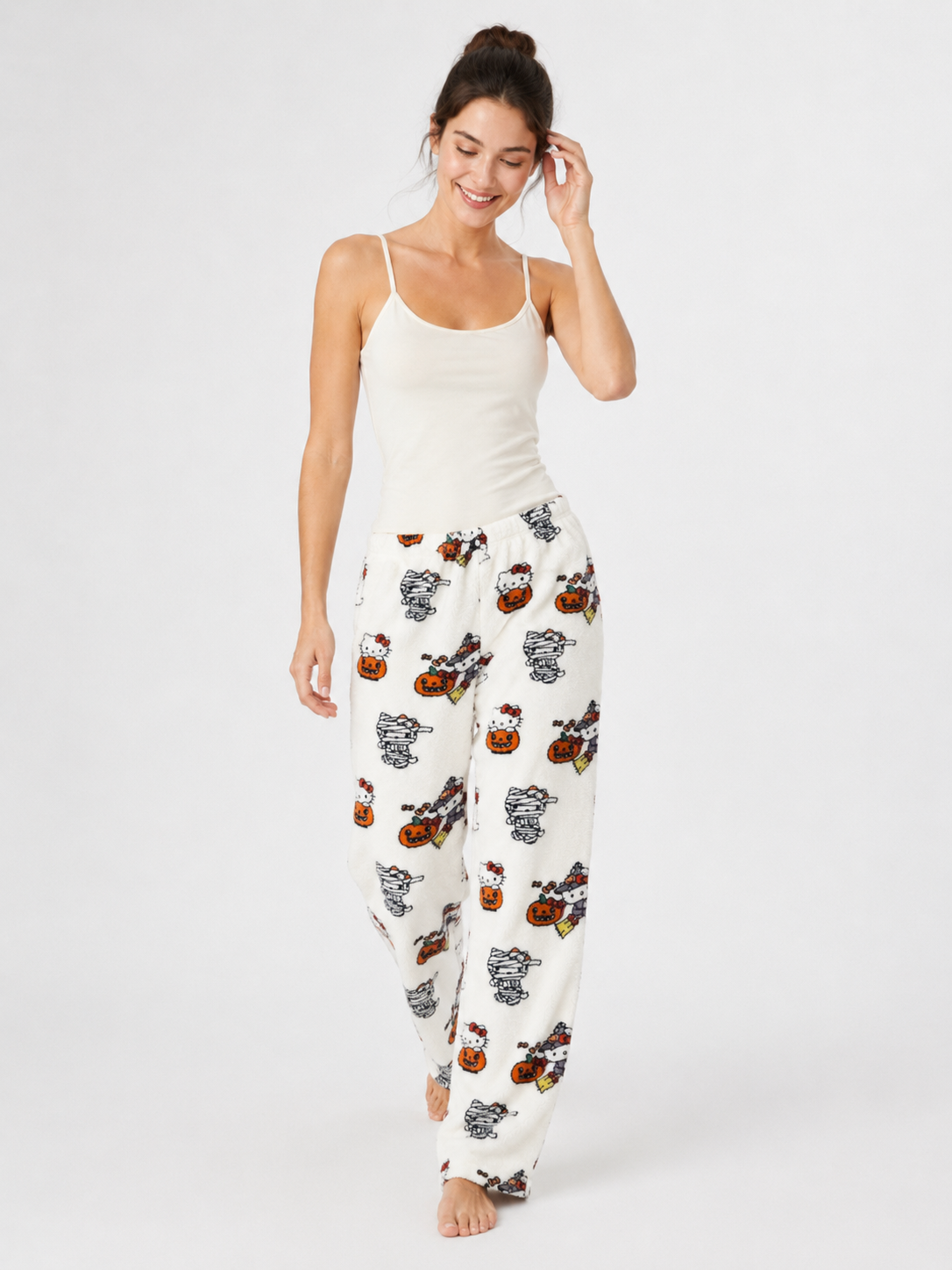 Spooky Kitty Halloween Pajama Pants for Women | Plus Size