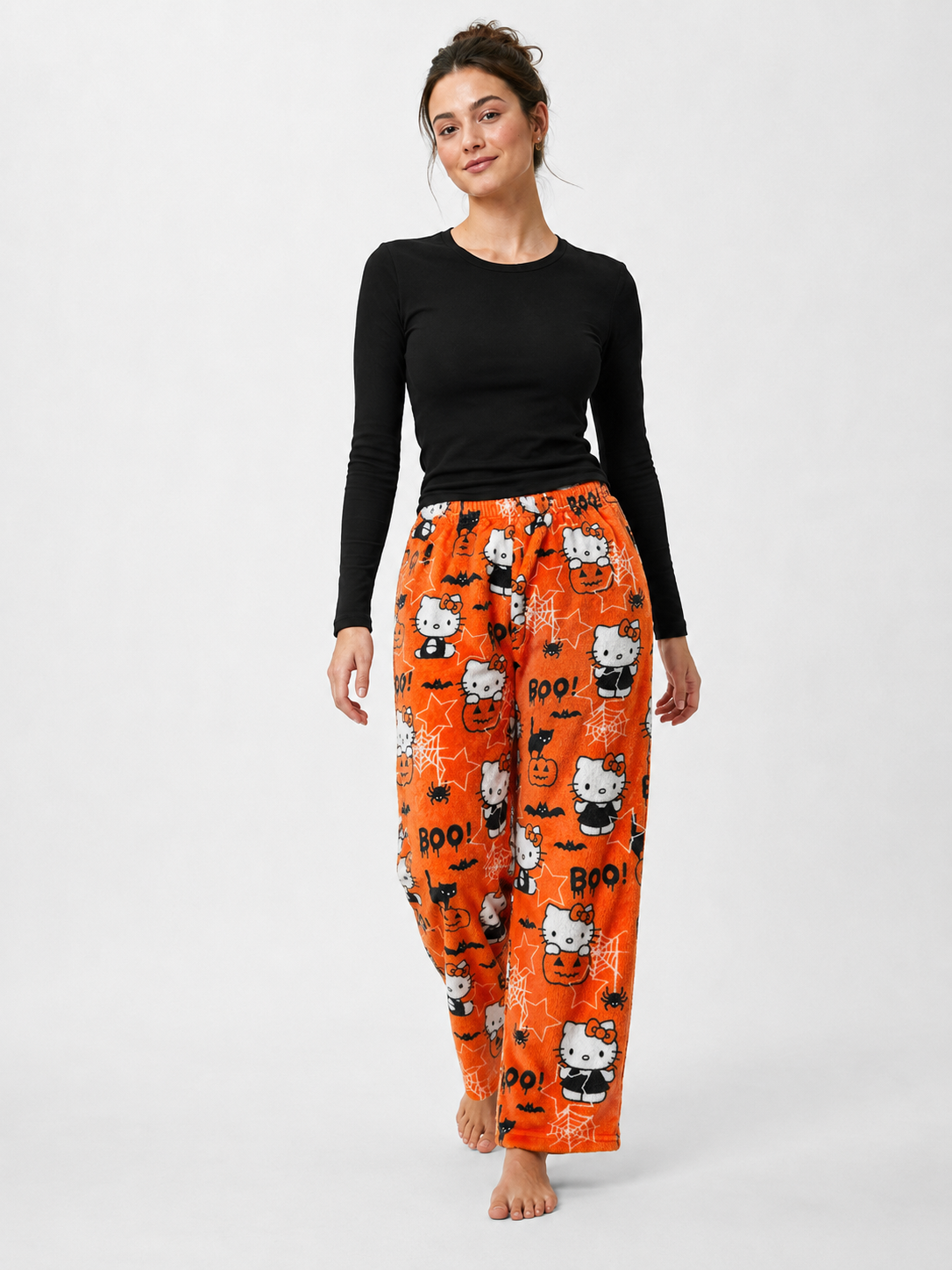 Spooky Kitty Halloween Pajama Pants for Women | Plus Size