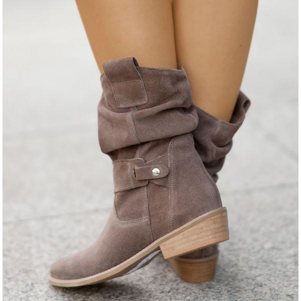 Women's Slip-On Faux Leather Ankle Boots with Memory Foam Footbed, view 4