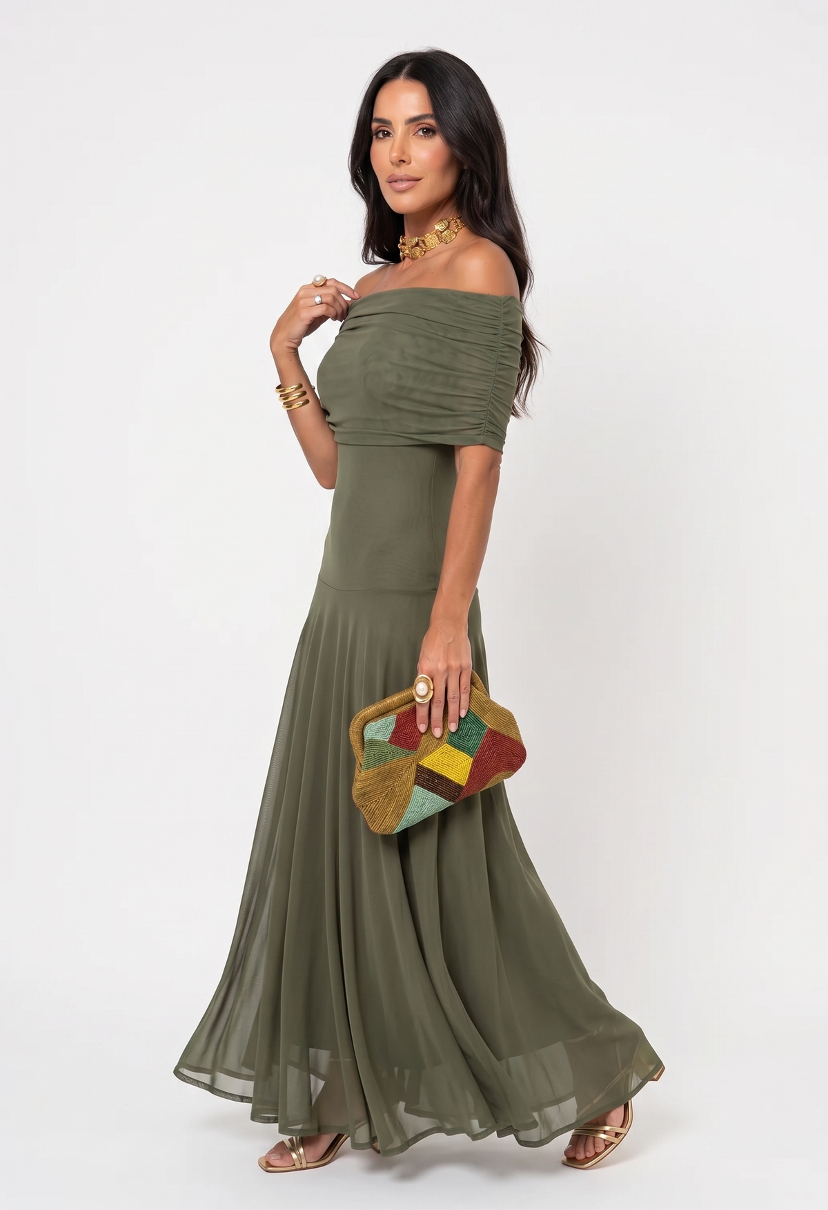 Women's Minimalist Elegant Maxi Dress, view 15