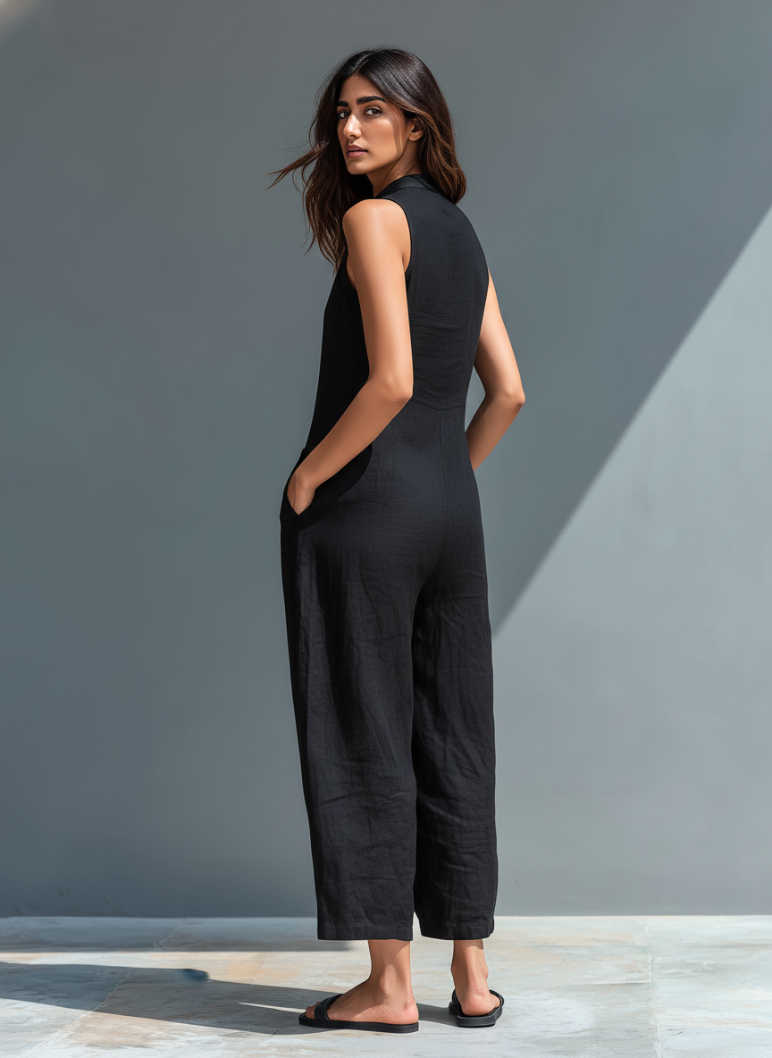 Women's Relaxed-Fit Casual Overall Set, view 2