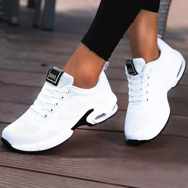 Women's Walking Sneakers, Orthopedic Air Cushion Slip On Shoes