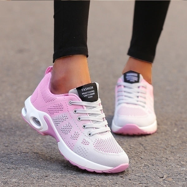 Women's Walking Sneakers, Orthopedic Air Cushion Slip On Shoes