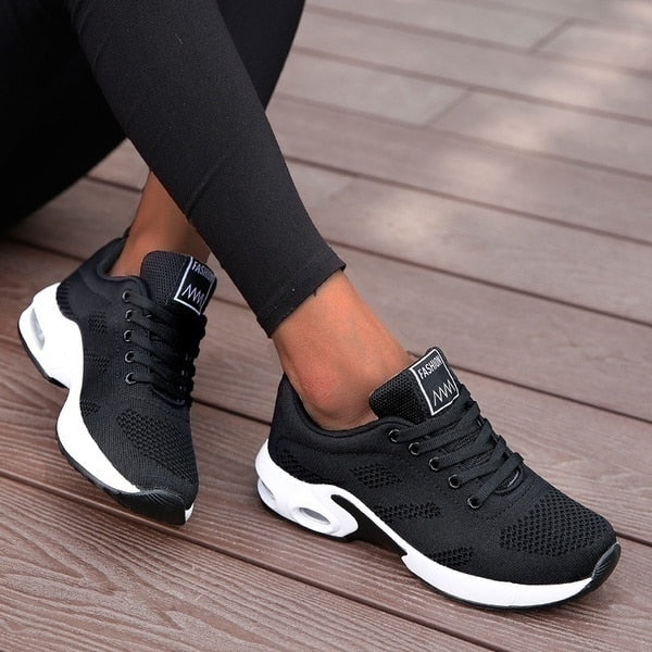 Women's Walking Sneakers, Orthopedic Air Cushion Slip On Shoes