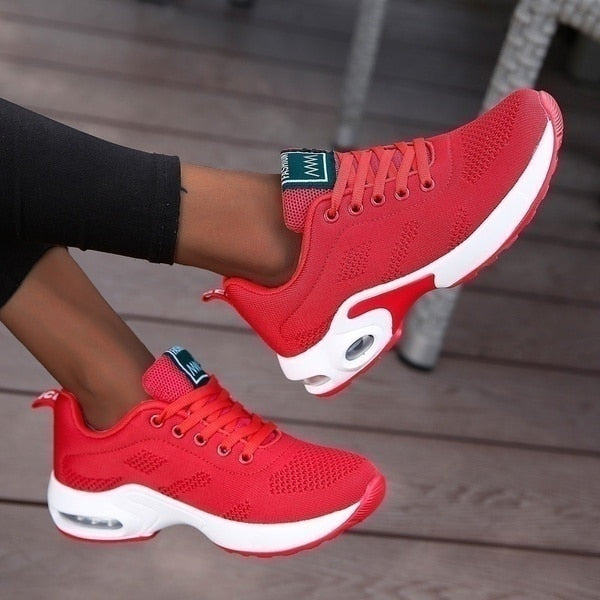 Women's Walking Sneakers, Orthopedic Air Cushion Slip On Shoes
