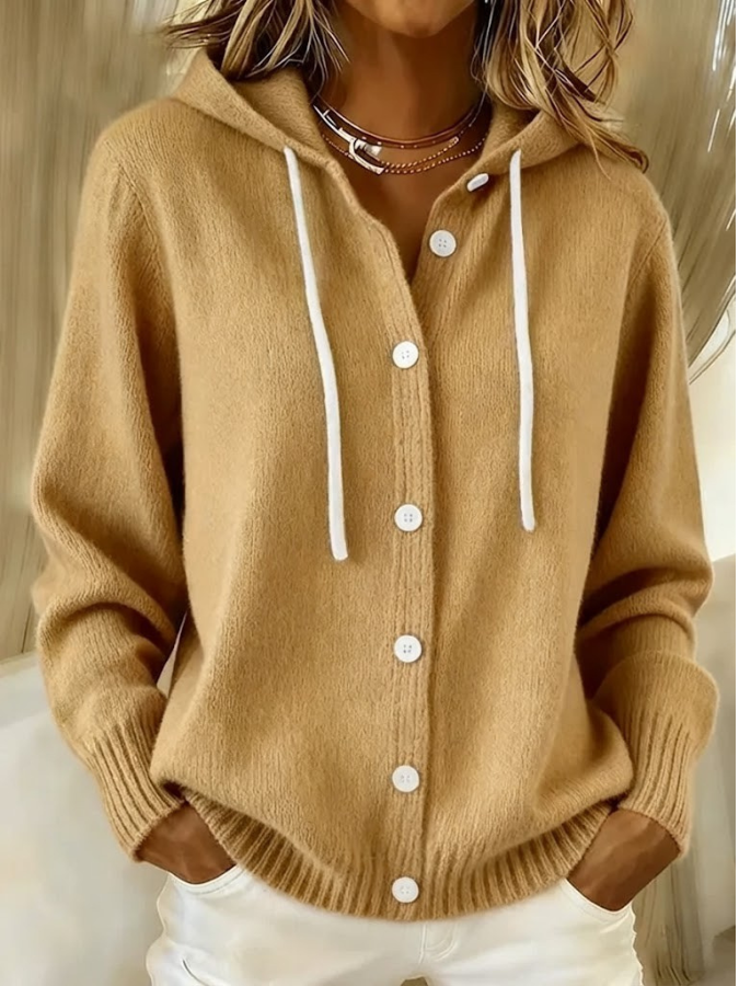 Melanie | Hooded Button Cardigan