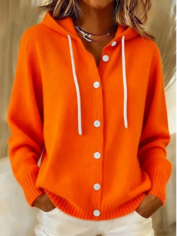 Melanie | Hooded Button Cardigan