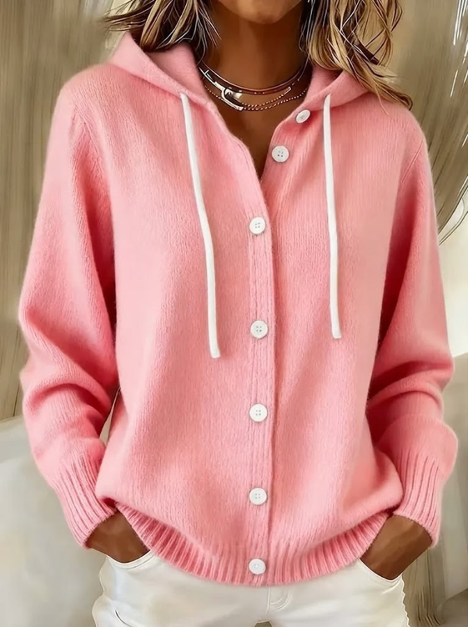 Melanie | Hooded Button Cardigan