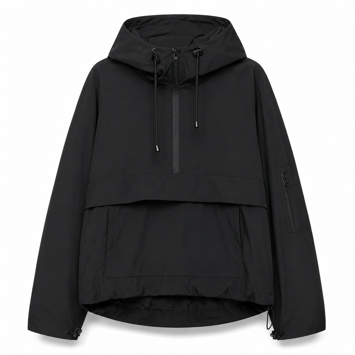 Water-Repellent Windproof Half-Zip Hooded Anorak Jacket, view 8