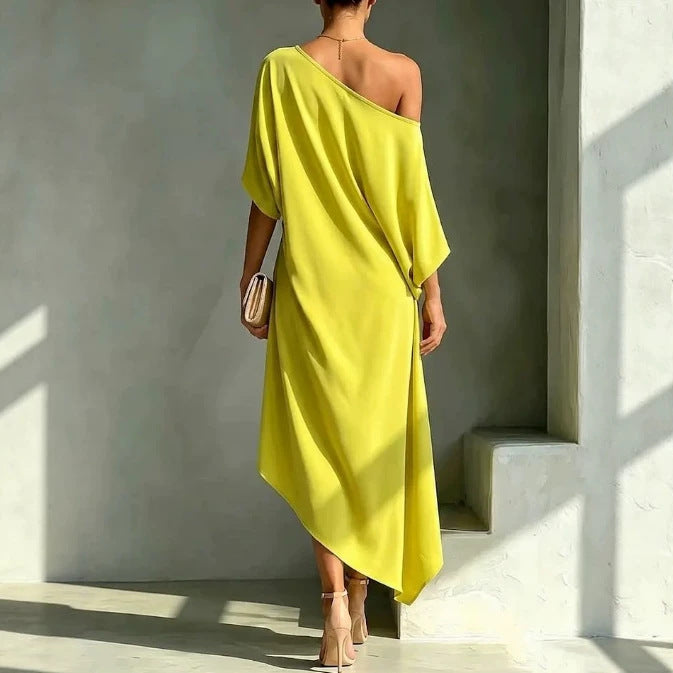 Women's Elegant Asymmetrical Hem Dress, view 2